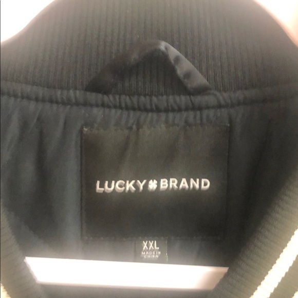 Lucky Brand Varsity Jacket Navy with Iconic Patches - Picture 2 of 8